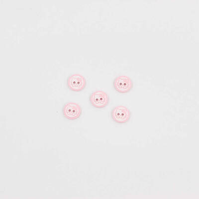 Hello Kitty Baskılı Bebe Düğme(5 Ad.)- TOZ PEMBE-No:11 - 1