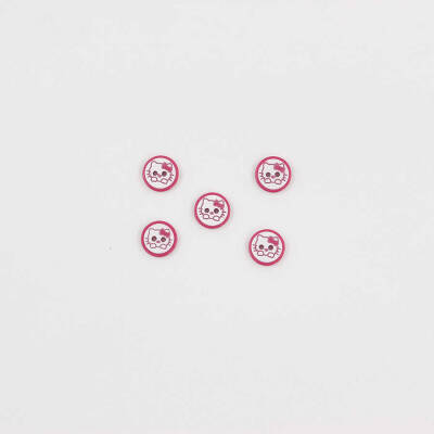 Hello Kitty Baskılı Bebe Düğme(5 Ad.)-VİŞNE-No:4 - 1